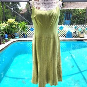 FINAL MARKDOWN Linen Dress Peridot Green by Yves CossetteDepeche Mode 8
